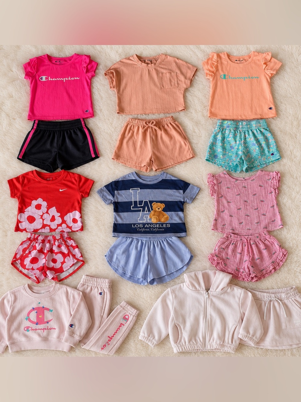 Girls 3T Matching Set Bundle | Champion | Nike | Reebok | Old Navy | 8 Outfits